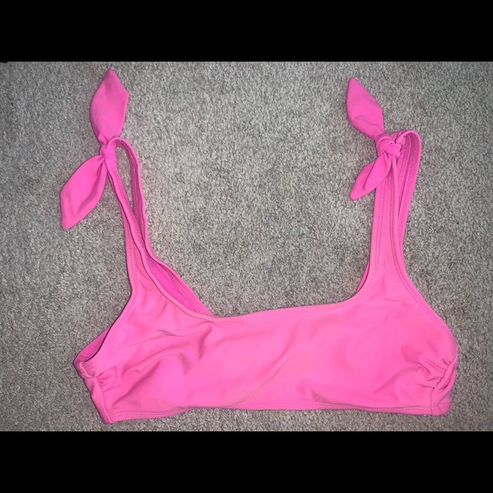 Pink target bikini top